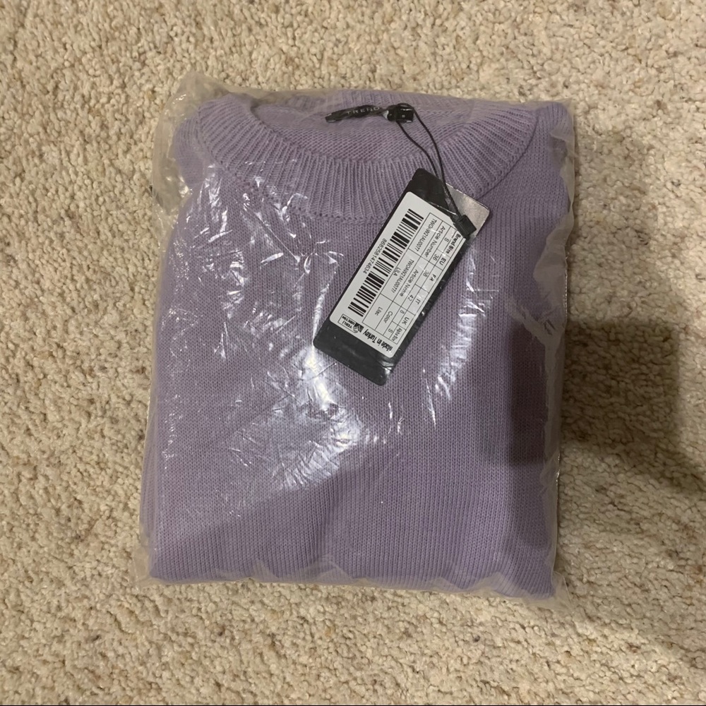 NWT 2 Piece Knitwear Lilac Sweater Short Set Small - Picture 11 of 11